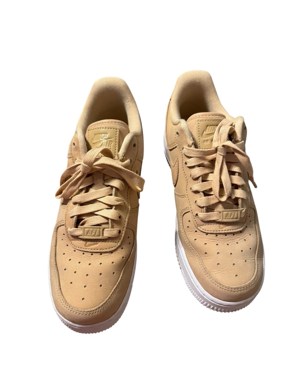 Nike Air Force 1 Sneaker Women's Tan‎ Leather Shoes